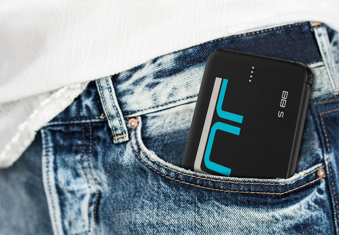 Jump BB5 battery bank in jeans pocket